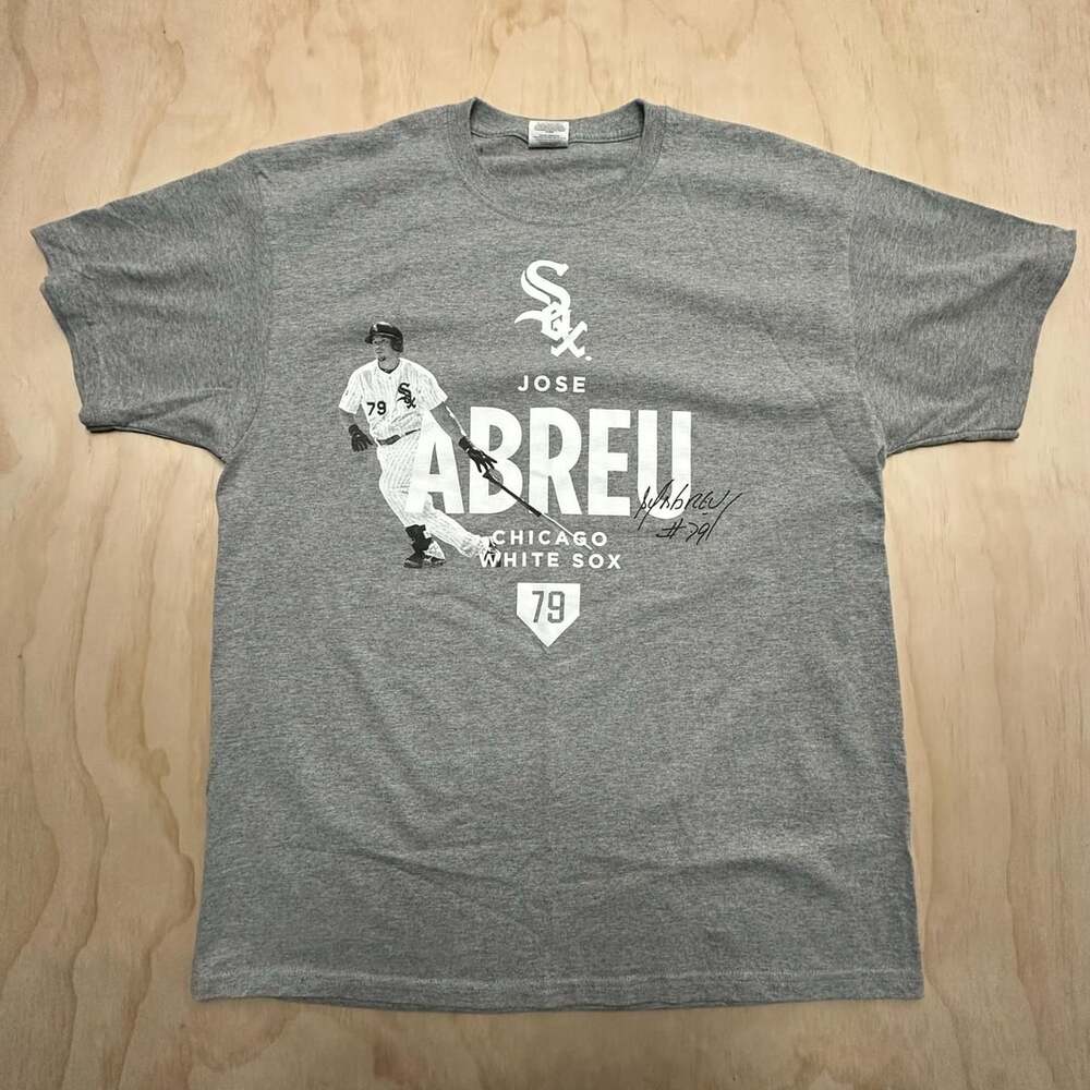 Jerzees Jose Abreu Chicago White Sox T-Shirt Size XL Gray
